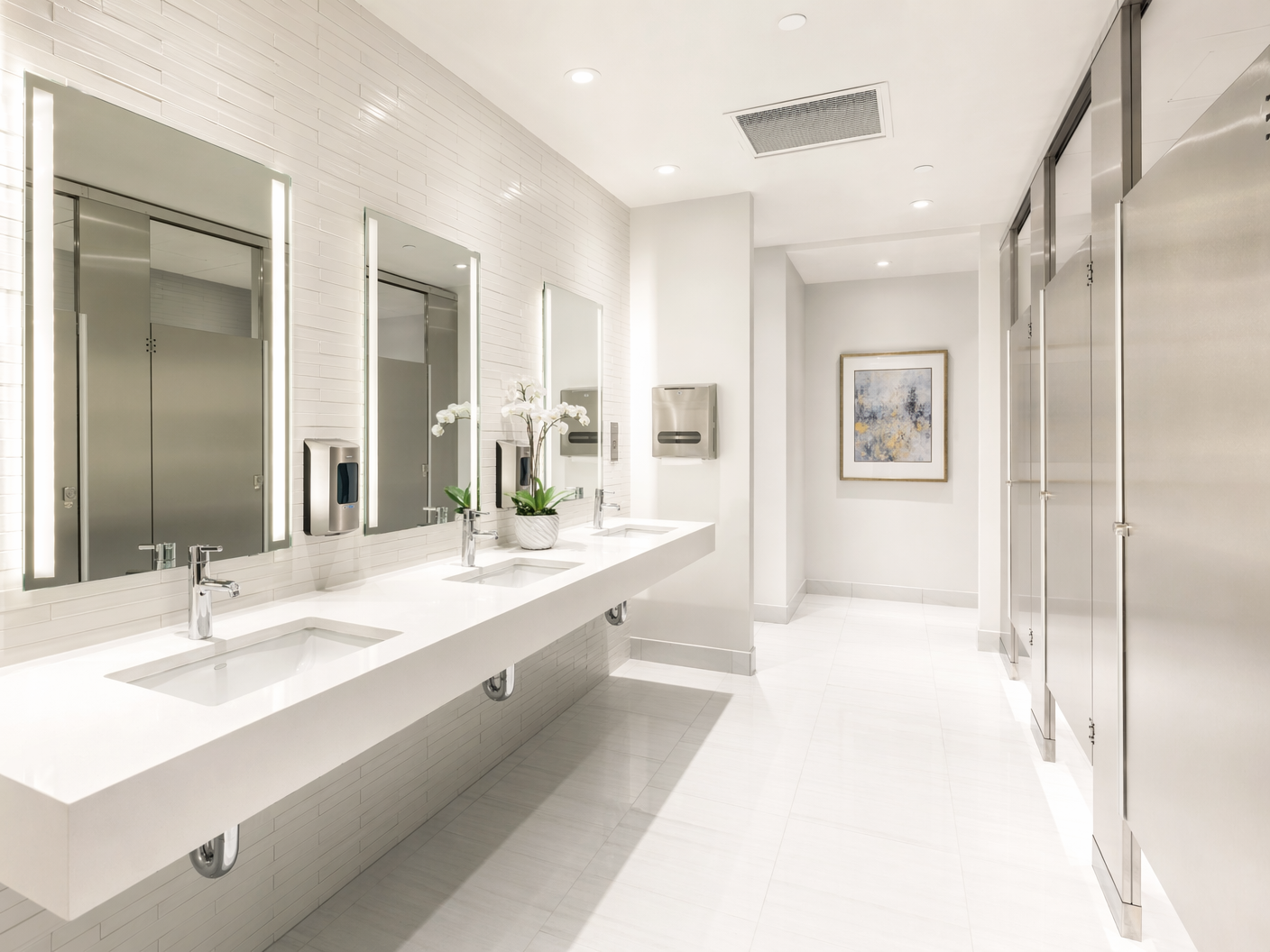 After - Commercial Restroom Overhaul