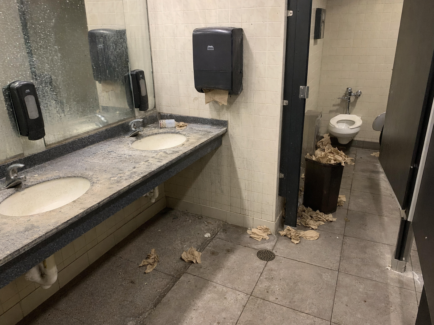 Before - Commercial Restroom Overhaul